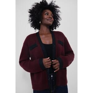TUCKERNUCK Oxblood Boucle Fallon Cardigan Size XL NWT Retail $248 Tuckernuck